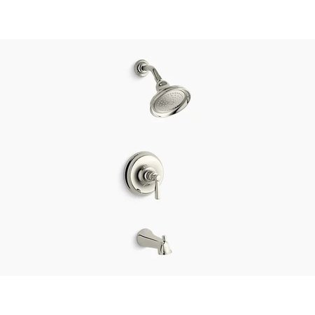 KOHLER Bancroft(R) Rite-Temp(R) Bath And Shower Valve Trim With Metal Lever Handle, Npt Spout And 2.5 Gpm Showerhead TS10581-4-SN